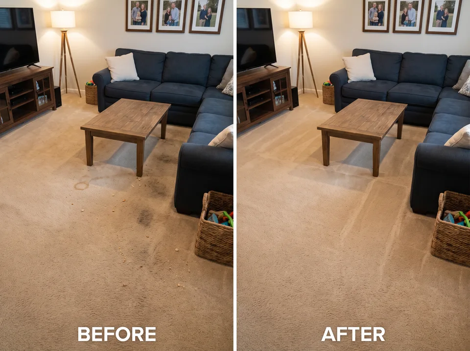 Lounge: before and after comparison
